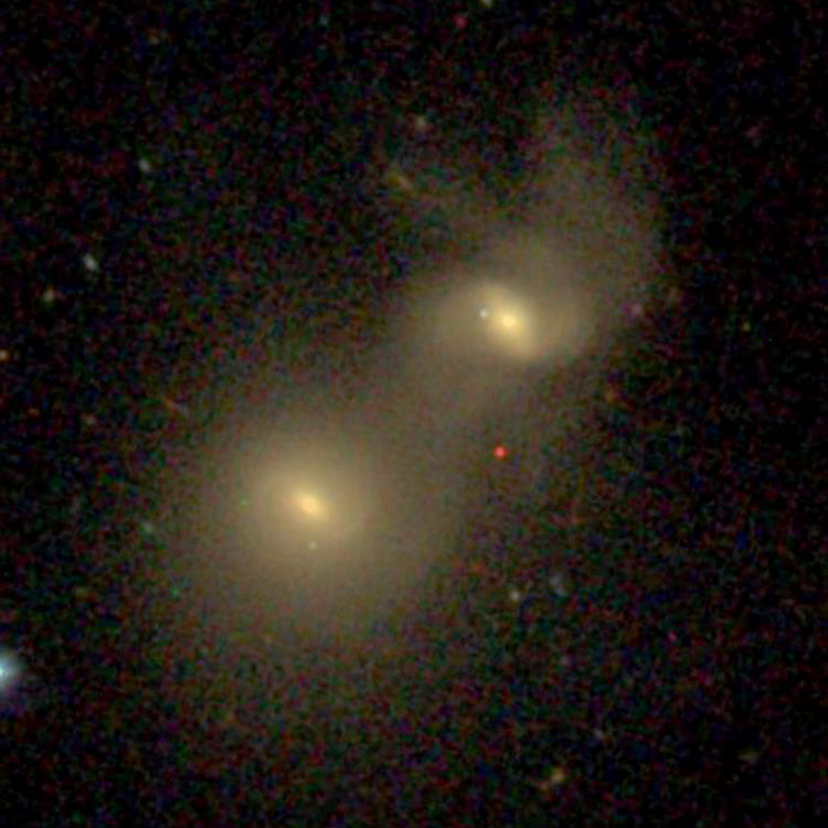 SDSS image of spiral galaxies NGC 2802 and NGC 2803