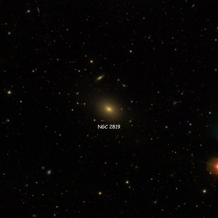 SDSS image of region near elliptical galaxy NGC 2819
