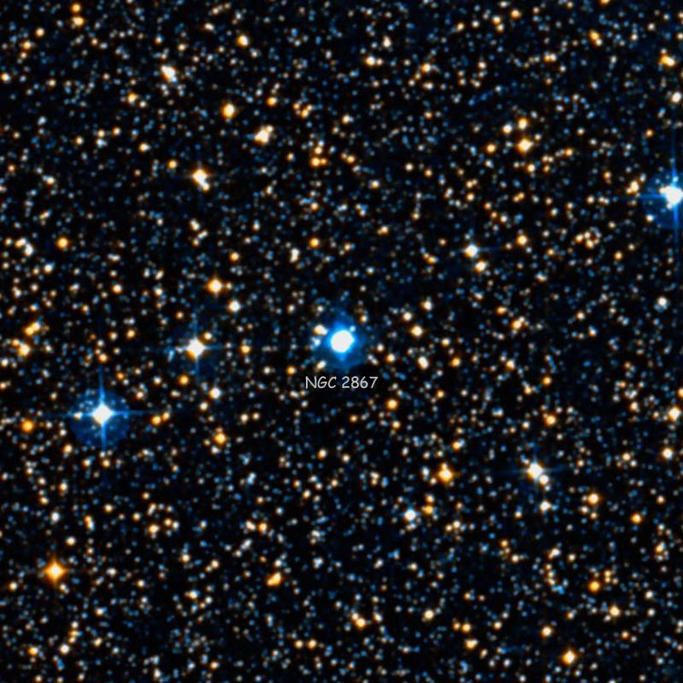 DSS image of region near planetary nebula NGC 2867