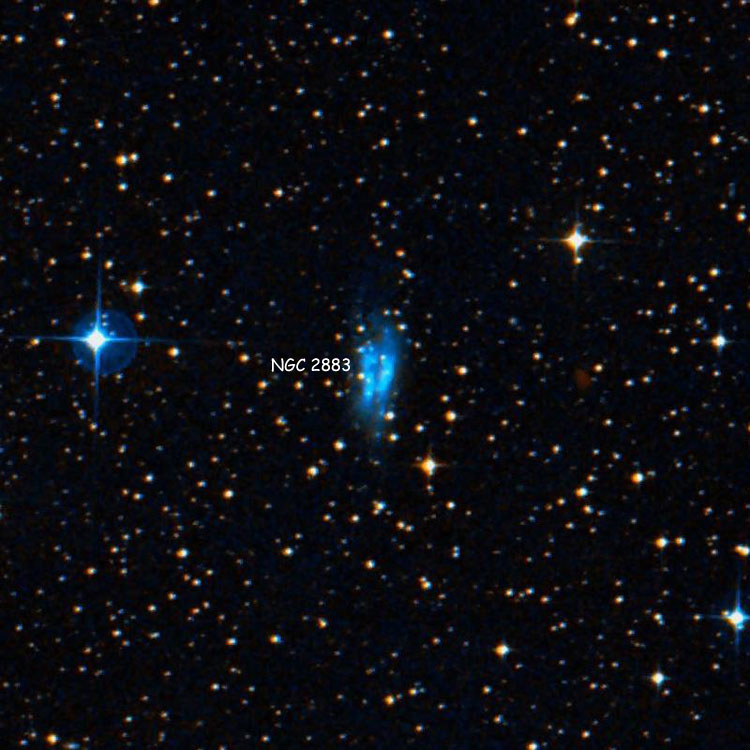DSS image of region near irregular galaxy NGC 2883