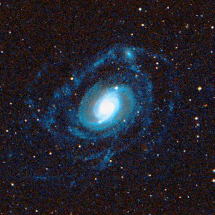 DSS image of spiral galaxy NGC 289, digitally enhanced to show off its outer arms