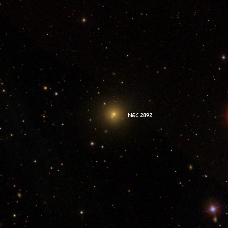 SDSS image of region near elliptical galaxy NGC 2892