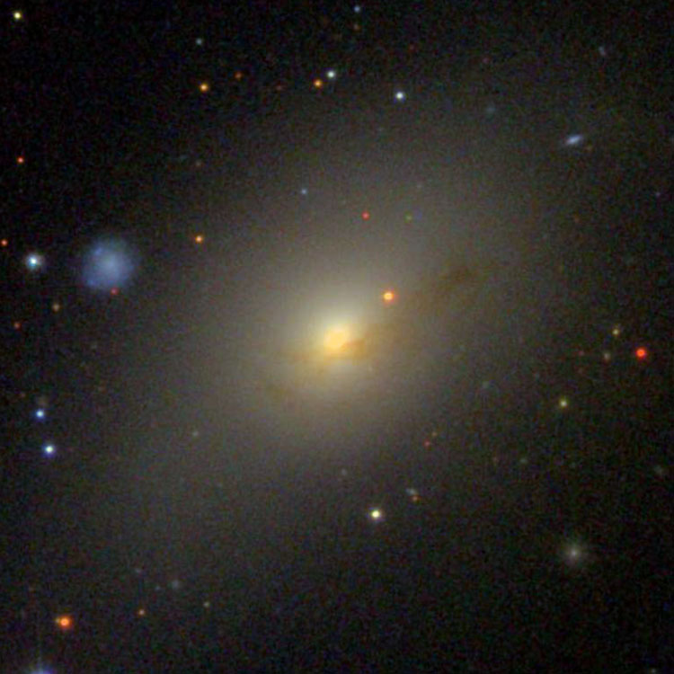 SDSS image of lenticular galaxy NGC 2911, also known as Arp 232