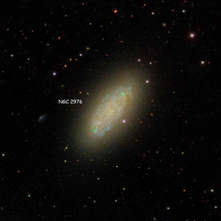SDSS image of region near spiral galaxy NGC 2976