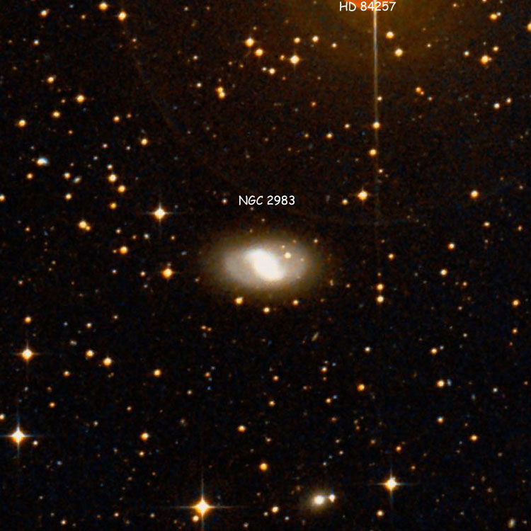 DSS image of region near lenticular galaxy NGC 2983