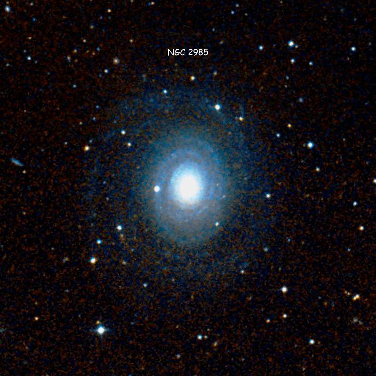 DSS image of region near spiral galaxy NGC 2985