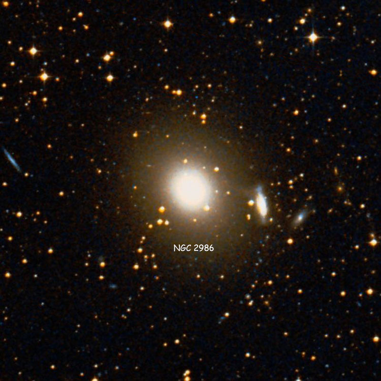 DSS image of region near elliptical galaxy NGC 2986