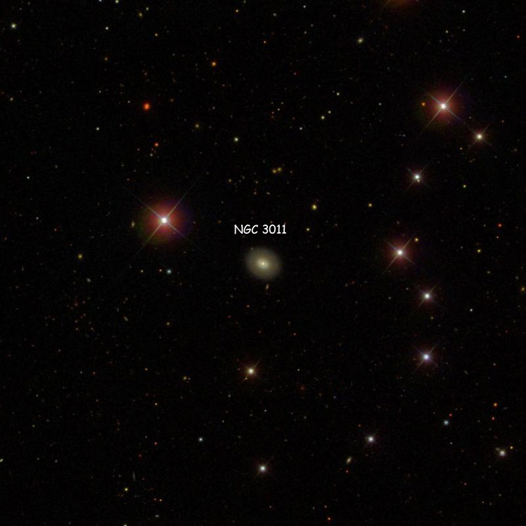 SDSS image of region near lenticular galaxy NGC 3011