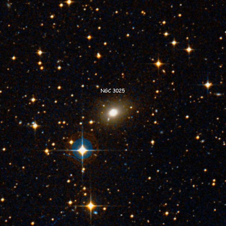SDSS image of region near lenticular galaxy NGC 3025