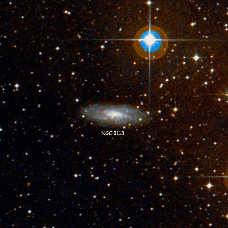 DSS image of region near spiral galaxy NGC 3113