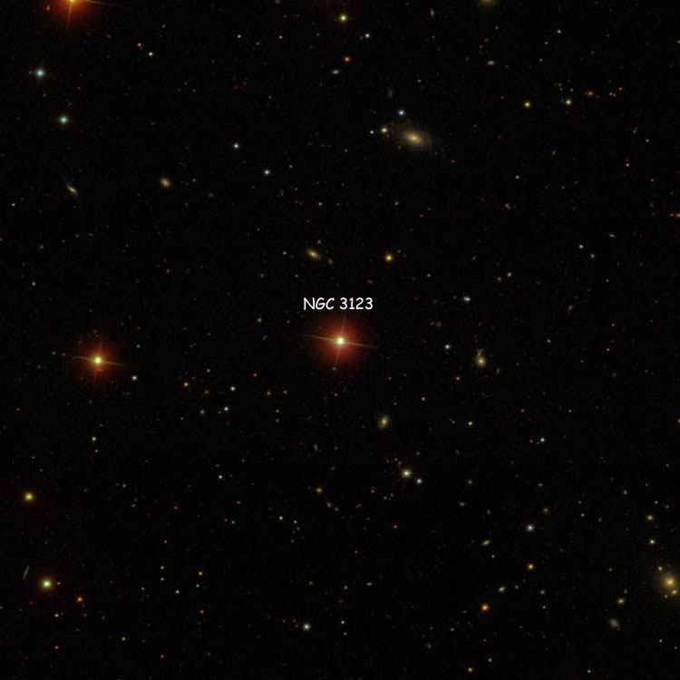 SDSS image of region near the star listed as NGC 3123
