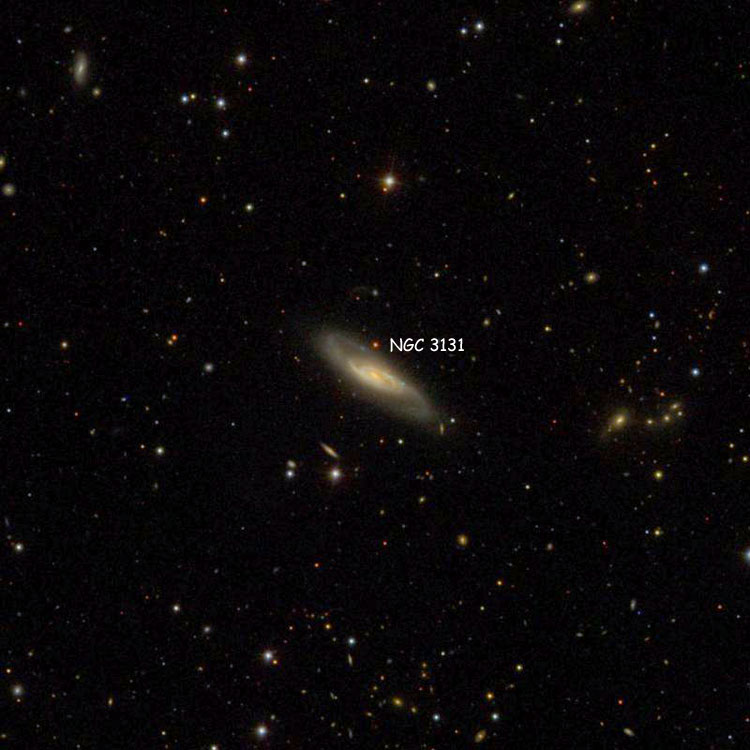 SDSS image of region near spiral galaxy NGC 3131