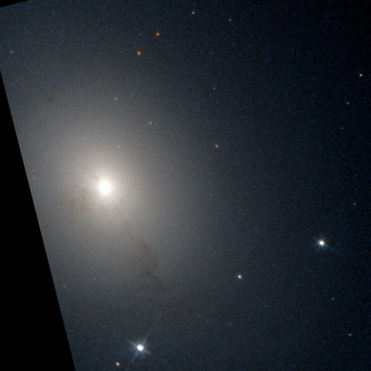 HST image of part of lenticular galaxy NGC 3136, showing its central dust lanes