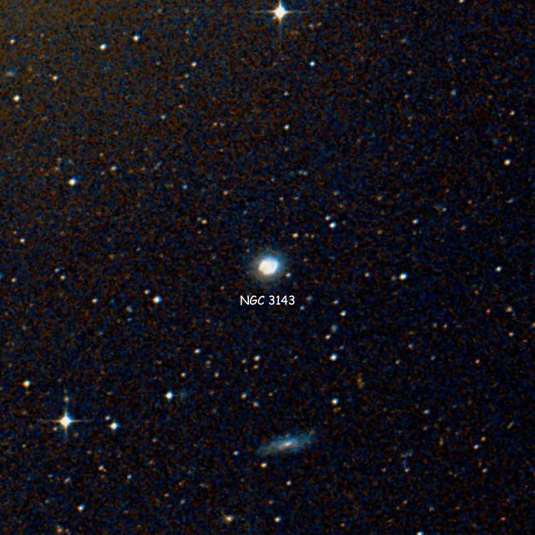 DSS image of region near spiral galaxy NGC 3143