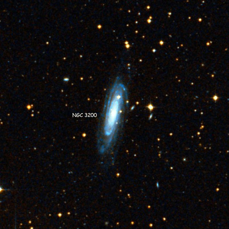 DSS image of region near spiral galaxy NGC 3200
