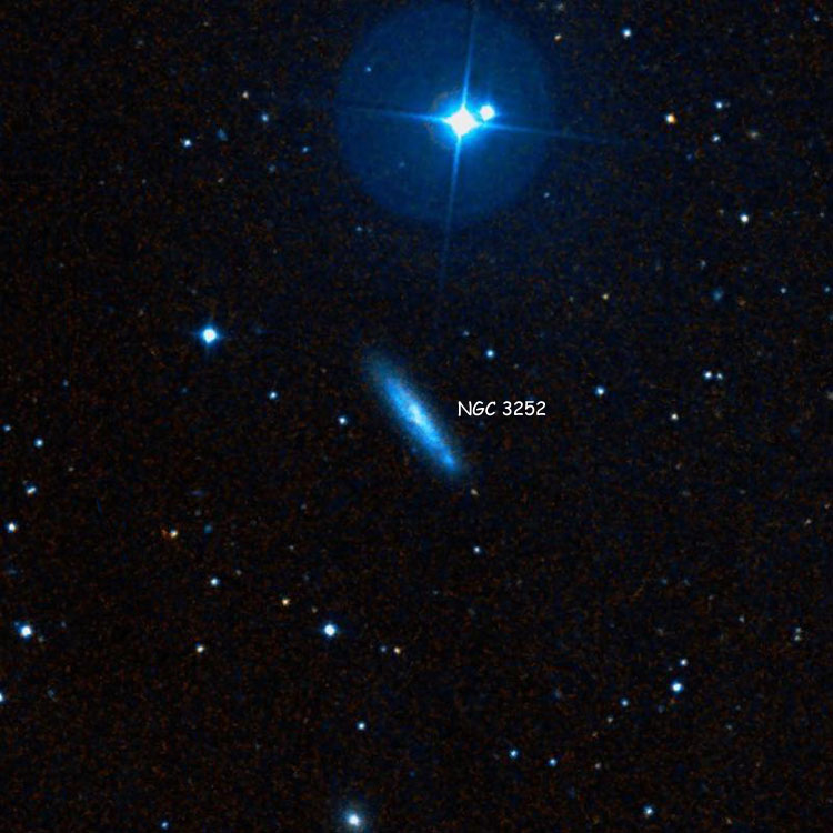 DSS image of region near spiral galaxy NGC 3252