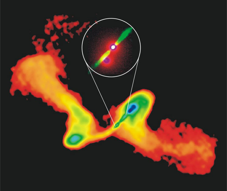 NRAO radio image of binuclear elliptical galaxy NGC 326