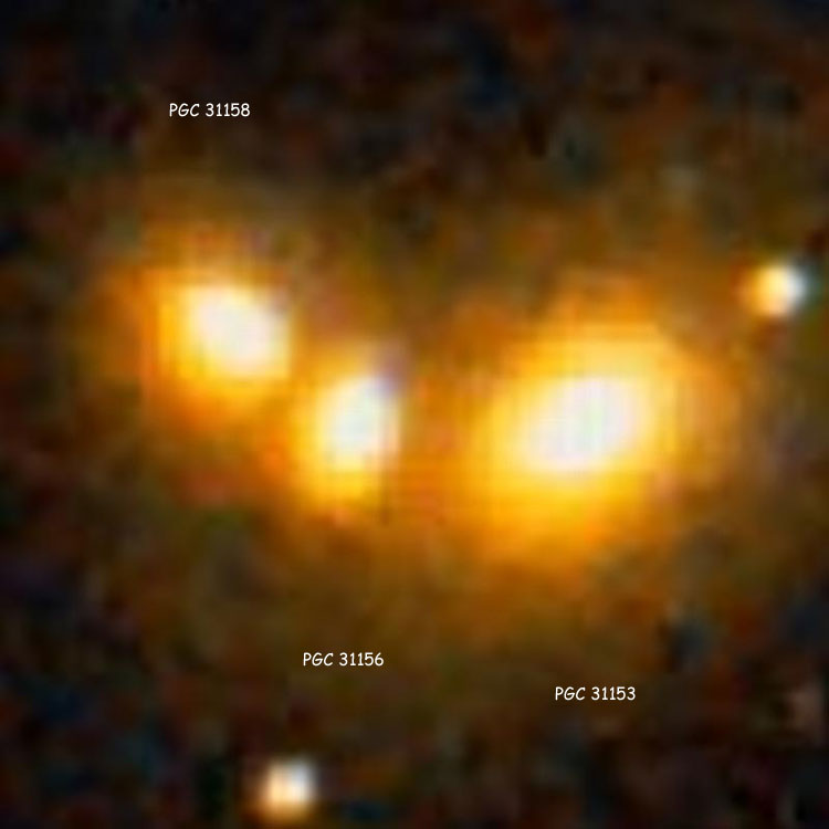 DSS image of the triplet of lenticular galaxies listed as NGC 3280