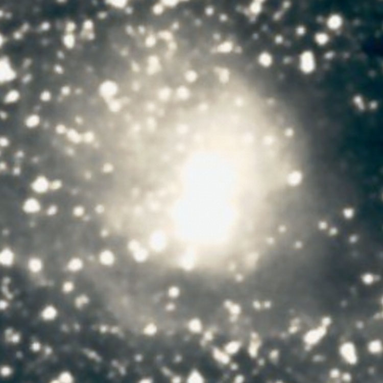 DSS image of emission nebula and star cluster NGC 3503