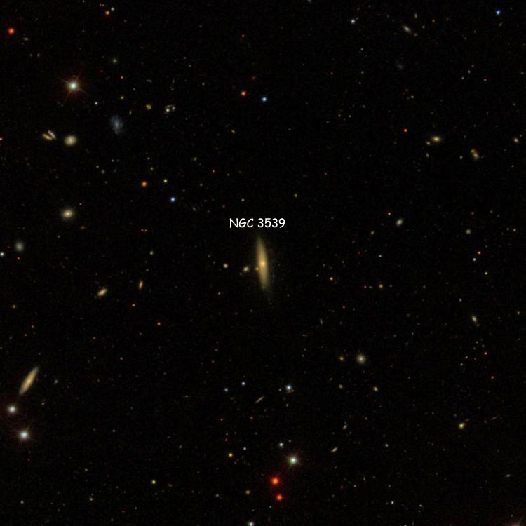 SDSS image of region near lenticular galaxy NGC 3539