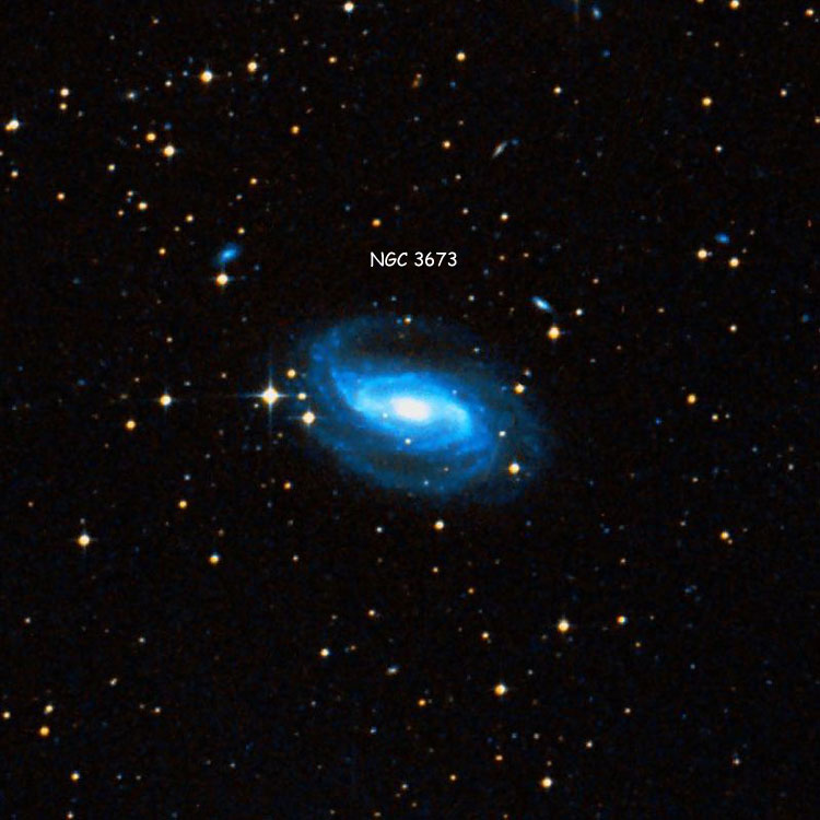 DSS image of region near spiral galaxy NGC 3673