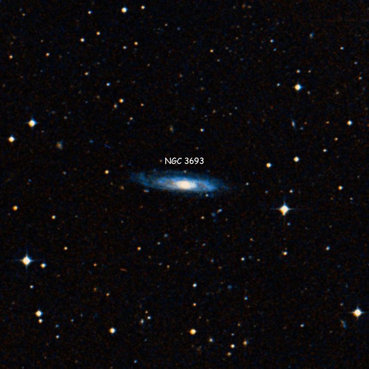 DSS image of region near spiral galaxy NGC 3693