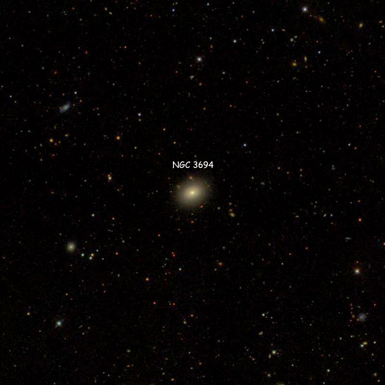 SDSS image of region near lenticular galaxy NGC 3694