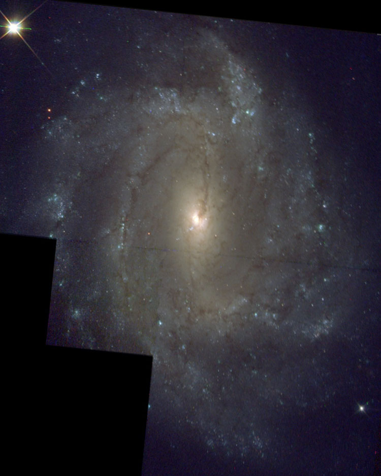 HST image of part of spiral galaxy NGC 3887