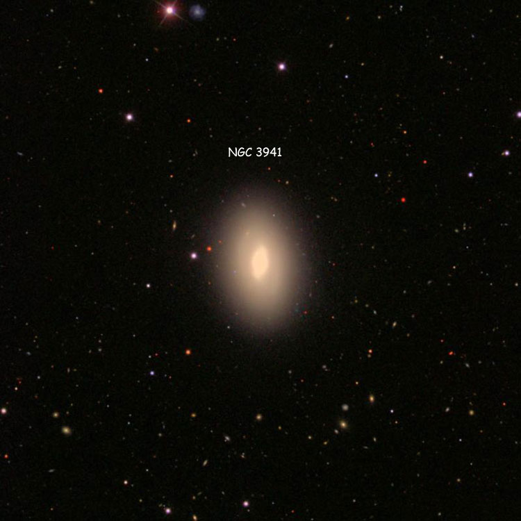 SDSS image of region near lenticular galaxy NGC 3941