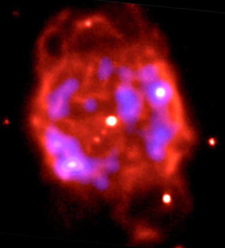 Visible and X-ray composite image of planetary nebula NGC 40