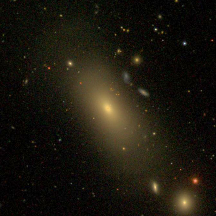 SDSS image of lenticular galaxy NGC 4104, also showing possible companion PGC 38387