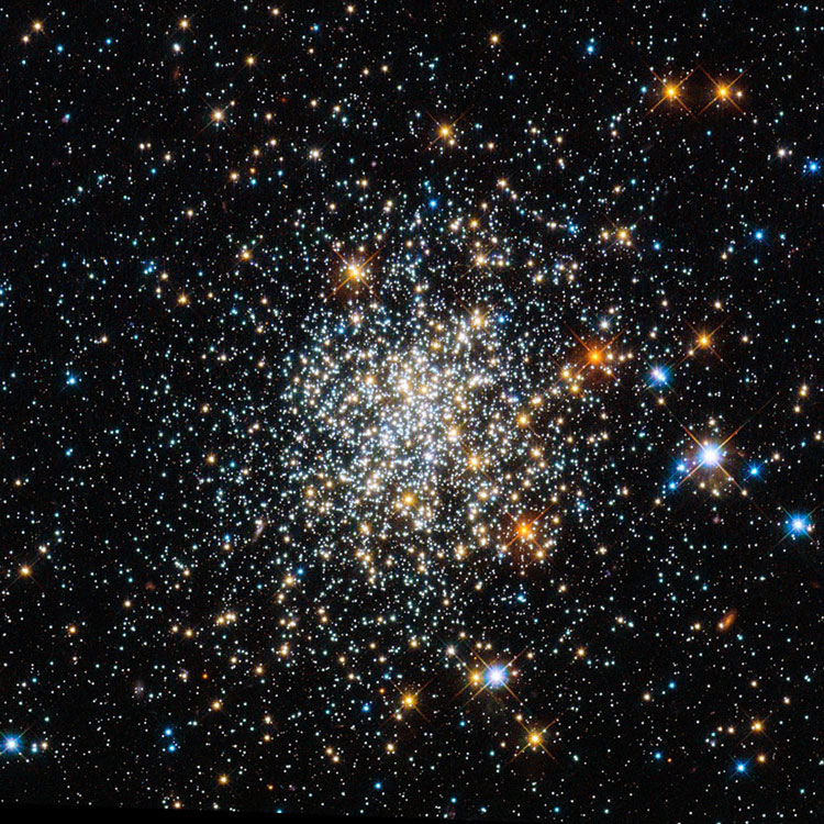 HST image of NGC 411, an open cluster in the Small Magellanic Cloud