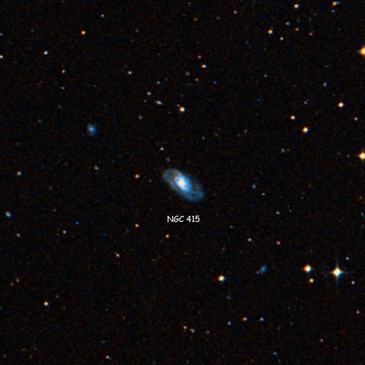 DSS image of region near spiral galaxy NGC 415