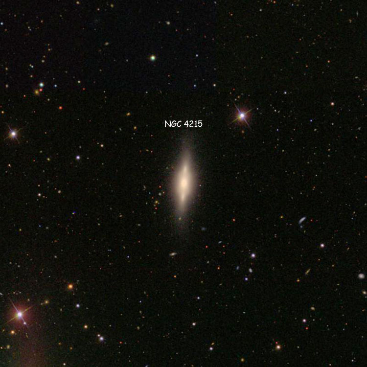SDSS image of region near lenticular galaxy NGC 4215