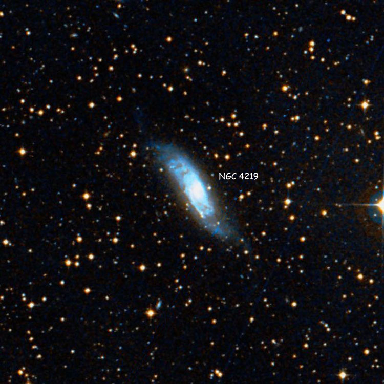 DSS image of region near spiral galaxy NGC 4219
