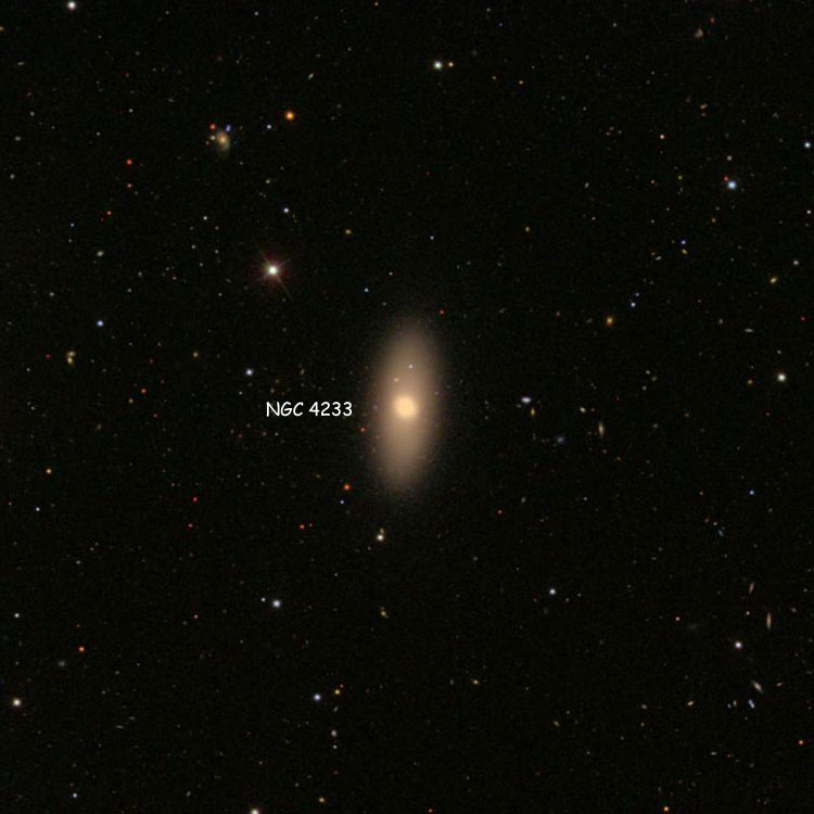 SDSS image of region near lenticular galaxy NGC 4233