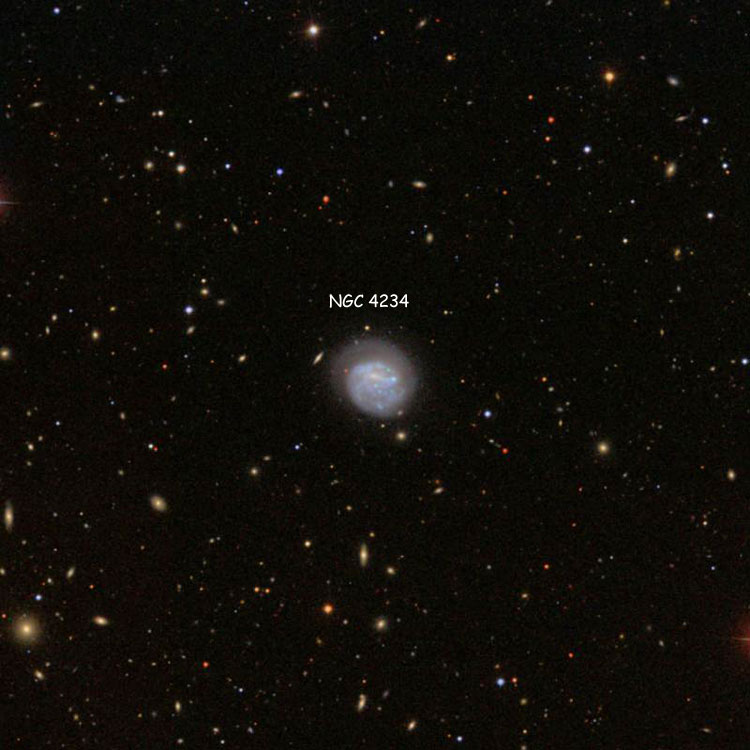 SDSS image of region near spiral galaxy NGC 4234