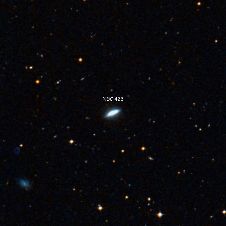 DSS image of region near spiral galaxy NGC 423