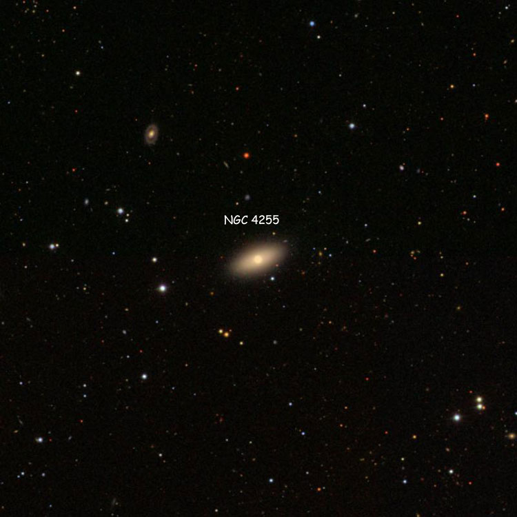 SDSS image of region near lenticular galaxy NGC 4255