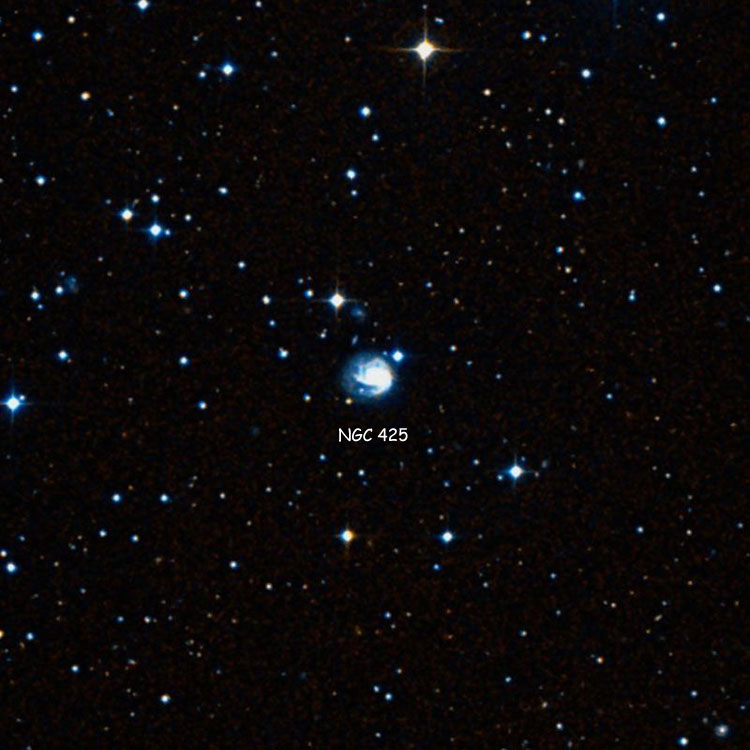 DSS image of region near spiral galaxy NGC 425