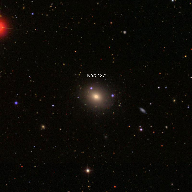 SDSS image of region near lenticular galaxy NGC 4271
