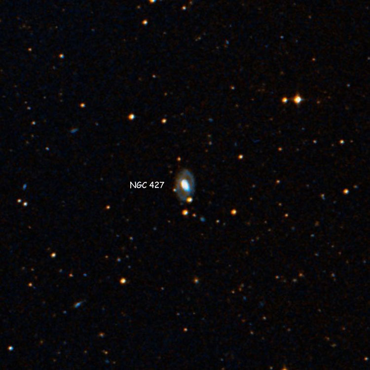 DSS image of region near spiral galaxy NGC 427