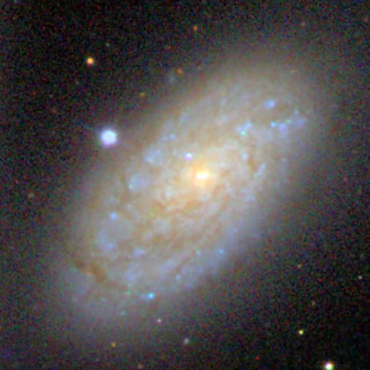 Color-corrected SDSS image of spiral galaxy NGC 4298