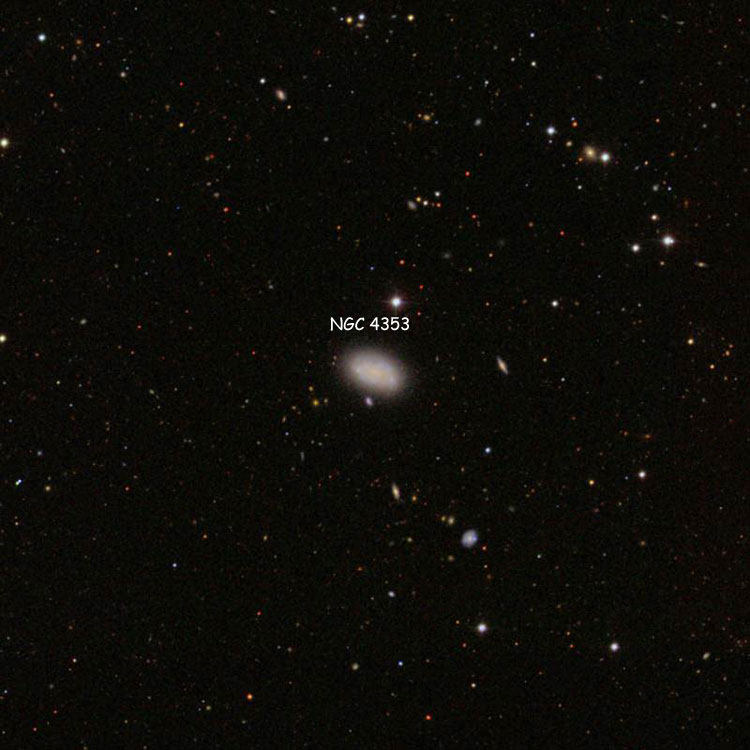 SDSS image of region near irregular galaxy NGC 4353
