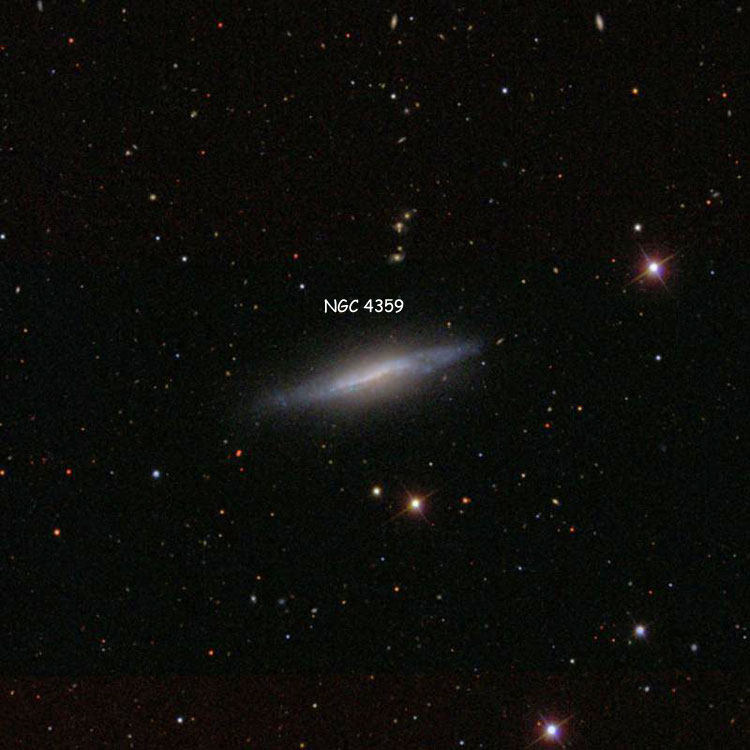 SDSS image of region near spiral galaxy NGC 4359