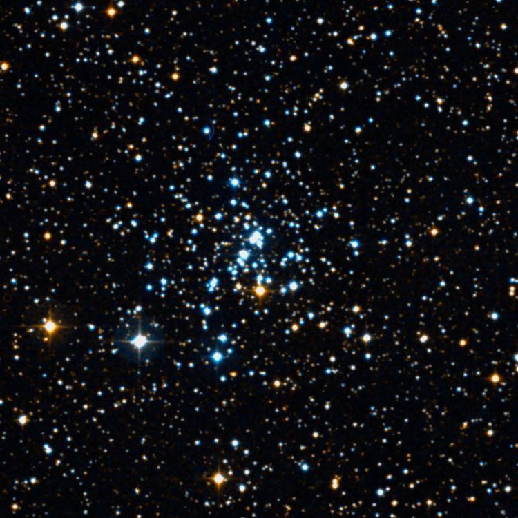 DSS image of region near open cluster NGC 436