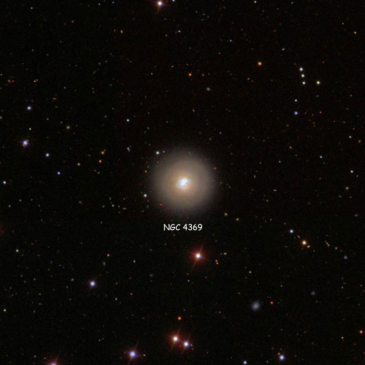 SDSS image of region near spiral galaxy NGC 4369