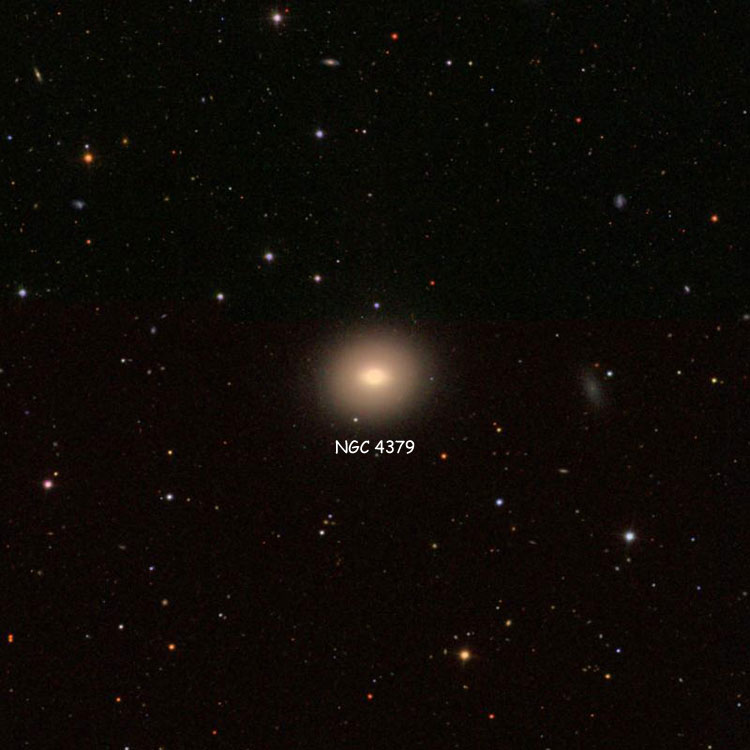 SDSS image of region near lenticular galaxy NGC 4379