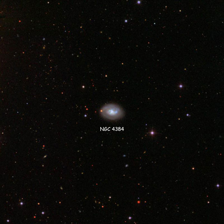 SDSS image of region near spiral galaxy NGC 4384