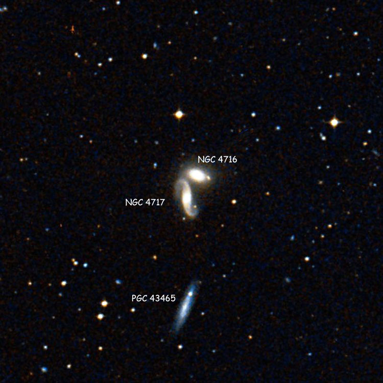 Wikisky image of region near NGC 4716 and 4717